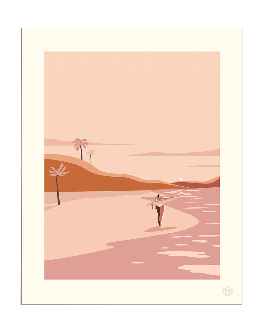 Affiches coucher de soleil : achetez votre plus belle affiche de coucher de  soleil – Les Filles Du Surf, image size:886x1120