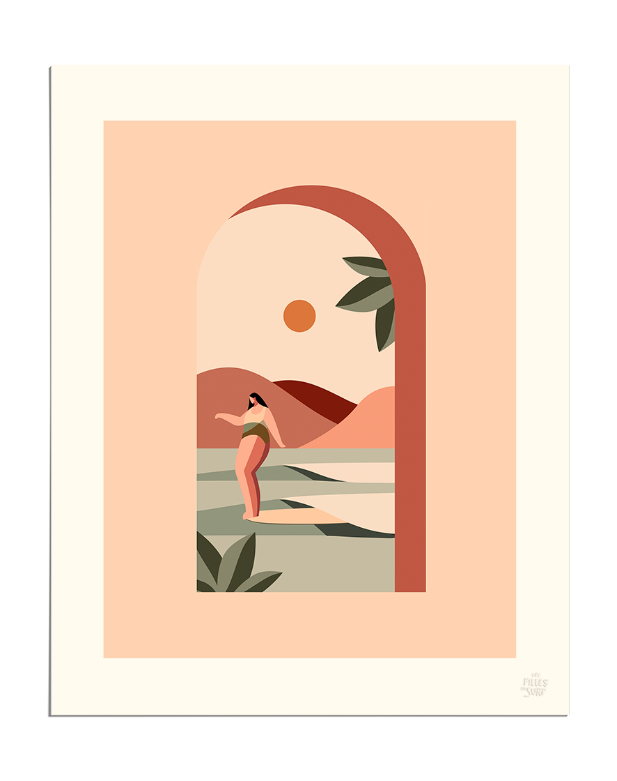 Affiches coucher de soleil : achetez votre plus belle affiche de coucher de  soleil – Les Filles Du Surf, image size:886x1120